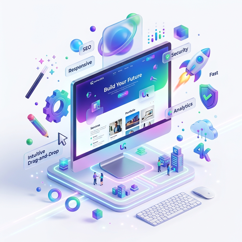 Dashboard preview usaha.click - platform website builder untuk bisnis Indonesia